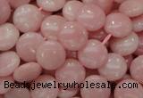 COP414 15.5 inches 12mm flat round Chinese pink opal gemstone beads