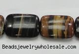 COP433 15.5 inches 18*25mm rectangle natural brown opal gemstone beads