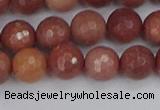 COP443 15.5 inches 8mm faceted round African blood jasper beads