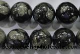 COP457 15.5 inches 16mm round natural grey opal gemstone beads