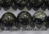 COP458 15.5 inches 18mm round natural grey opal gemstone beads