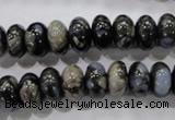 COP471 15.5 inches 8*12mm rondelle natural grey opal gemstone beads