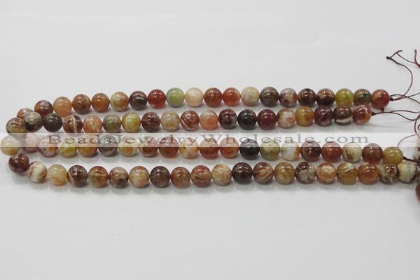 COP502 15.5 inches 10mm round natural red opal gemstone beads