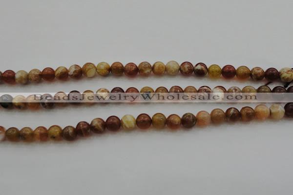 COP509 15.5 inches 6mm round natural red opal gemstone beads