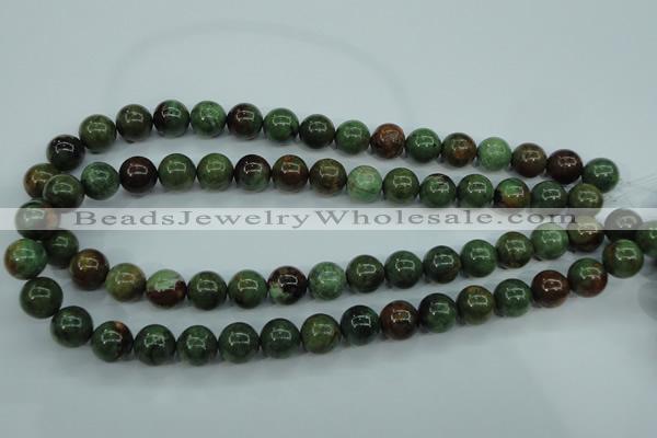 COP654 15.5 inches 12mm round green opal gemstone beads wholesale