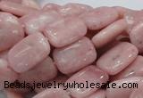 COP69 15.5 inches 10*14mm rectangle natural pink opal gemstone beads