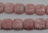 COP79 15.5 inches 12*12mm square natural pink opal gemstone beads