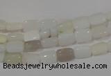 COP911 15.5 inches 6*8mm rectangle natural white opal gemstone beads