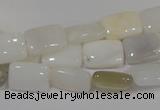 COP913 15.5 inches 12*16mm rectangle natural white opal gemstone beads