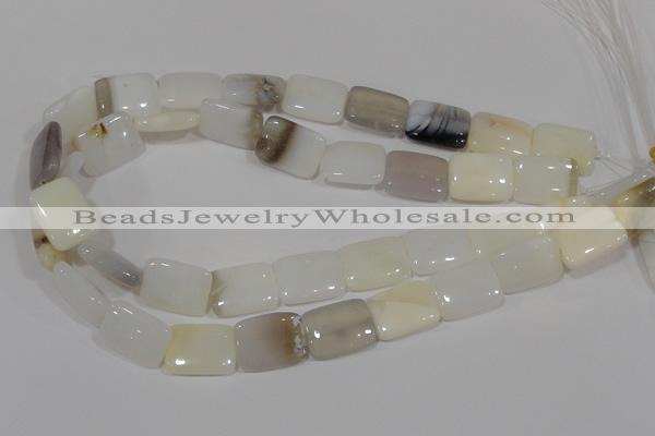 COP914 15.5 inches 13*18mm rectangle natural white opal gemstone beads