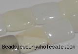 COP915 15.5 inches 15*20mm rectangle natural white opal gemstone beads