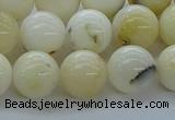 COP924 15.5 inches 12mm round white opal gemstone beads