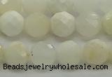 COP932 15.5 inches 8mm faceted round white opal gemstone beads