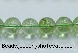 COQ06 16 inches 14mm round dyed olive quartz beads wholesale