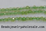 COQ11 16 inches 6mm faceted round dyed olive quartz beads wholesale