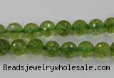 COQ14 16 inches 10mm faceted round dyed olive quartz beads wholesale