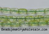 COQ21 16 inches 6*10mm rice dyed olive quartz beads wholesale