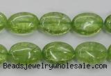 COQ24 16 inches 12*16mm oval dyed olive quartz beads wholesale