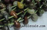 COS02 15.5 inches 6*10mm teardrop ocean stone beads wholesale