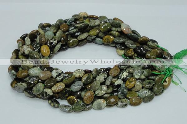 COS04 15.5 inches 10*14mm oval ocean stone beads wholesale