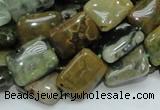 COS08 15.5 inches 12*16mm rectangle ocean stone beads wholesale