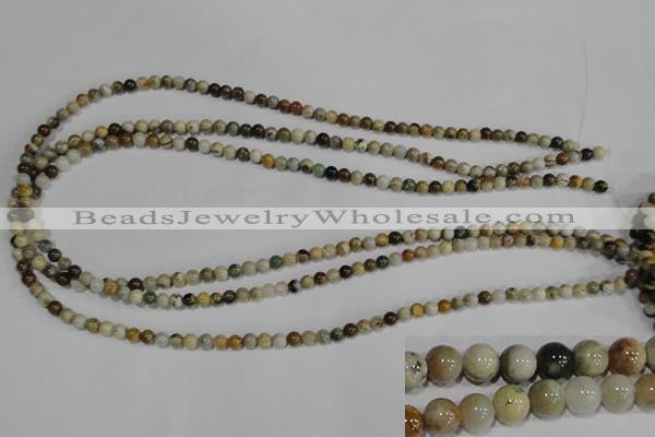 COS160 15.5 inches 4mm round ocean stone beads wholesale