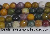 COS200 15.5 inches 4mm faceted round ocean jasper beads