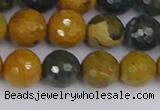 COS203 15.5 inches 10mm faceted round ocean jasper beads