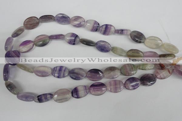 COV135 15.5 inches 13*18mm oval fluorite gemstone beads wholesale