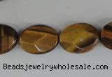 COV180 15.5 inches 13*18mm faceted oval yellow tiger eye beads wholesale