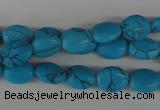 COV20 15.5 inches 8*10mm oval synthetic turquoise beads wholesale