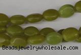 COV28 15.5 inches 8*10mm oval Korean jade gemstone beads wholesale