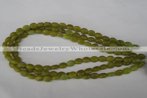 COV28 15.5 inches 8*10mm oval Korean jade gemstone beads wholesale