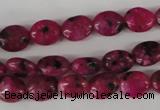 COV30 15.5 inches 8*10mm oval sesame red jasper beads wholesale