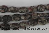 COV31 15.5 inches 8*10mm oval leopard skin jasper beads wholesale