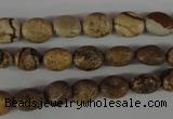 COV34 15.5 inches 8*10mm oval picture jasper beads wholesale