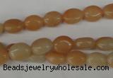 COV47 15.5 inches 8*10mm oval pink aventurine beads wholesale