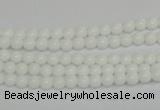 CPB01 15.5 inches 4mm round white porcelain beads wholesale