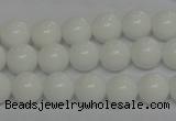 CPB04 15.5 inches 10mm round white porcelain beads wholesale