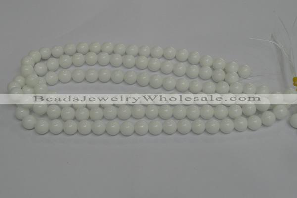 CPB04 15.5 inches 10mm round white porcelain beads wholesale