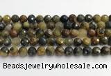 CPB1077 15.5 inches 8mm faceted round natural pietersite beads