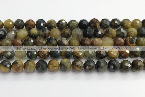 CPB1078 15.5 inches 10mm faceted round natural pietersite beads