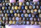 CPB1082 15.5 inches 8mm faceted round pietersite gemstone beads