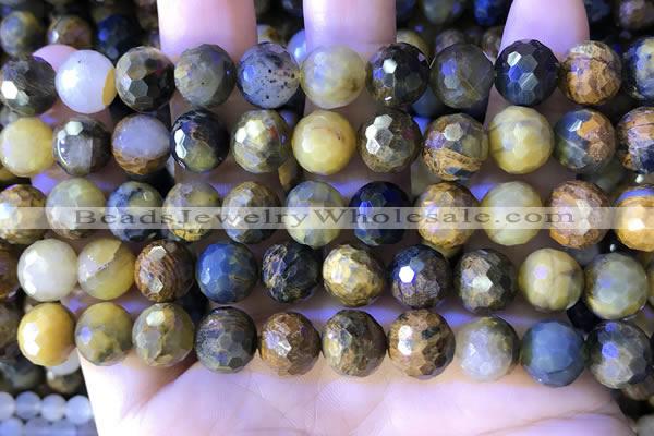 CPB1083 15.5 inches 10mm faceted round pietersite gemstone beads