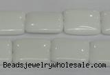 CPB122 15.5 inches 15*20mm rectangle white porcelain beads wholesale