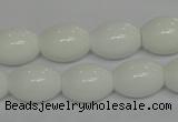 CPB18 15.5 inches 12*16mm rice white porcelain beads wholesale