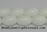 CPB19 15.5 inches 13*18mm rice white porcelain beads wholesale