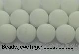 CPB413 15.5 inches 10mm round matte white porcelain beads