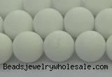 CPB414 15.5 inches 12mm round matte white porcelain beads