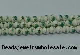 CPB581 15.5 inches 6mm round Painted porcelain beads